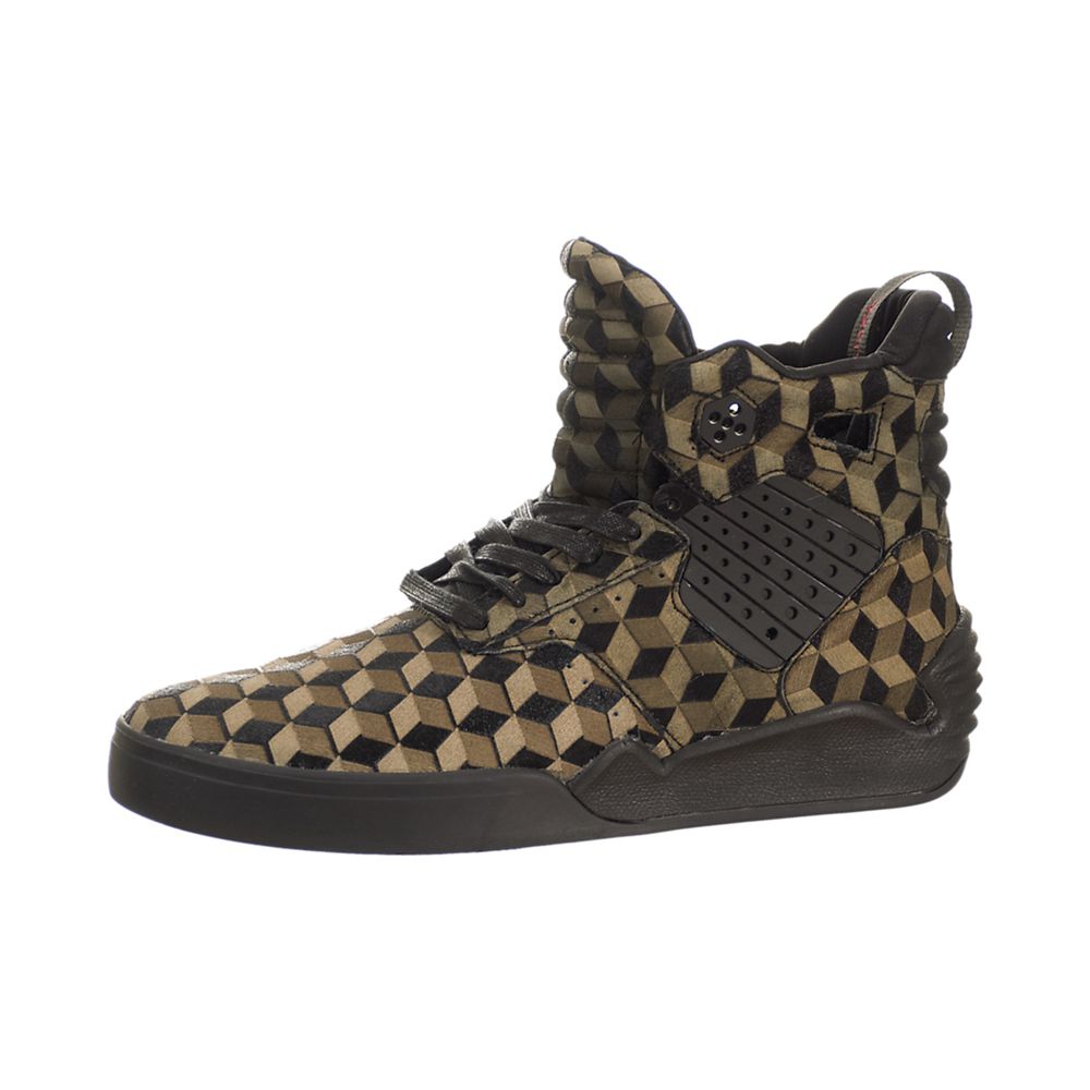 Baskets Montantes Supra SkyTop IV Vert Olive Drab/Black-Black Homme | SZQ-63449864